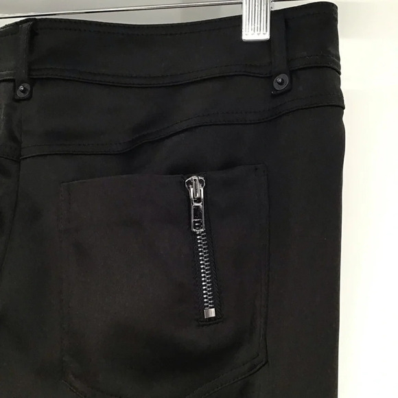 Cache Women’s Satin Pants Black Straight Leg Mid-Rise NWT Size 4 - Picture 7 of 10